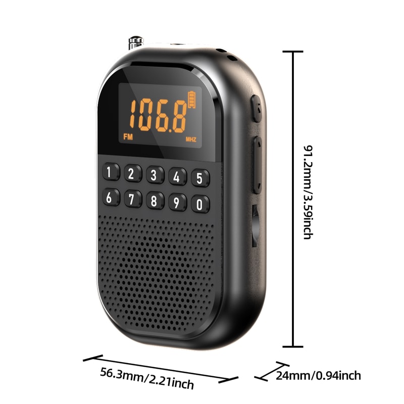 Mini Portable Radio With HD Sound Quality USB SD Dual Card Decoding For Outdoor Use 2