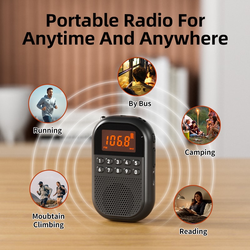 Mini Portable Radio With HD Sound Quality USB SD Dual Card Decoding For Outdoor Use 3