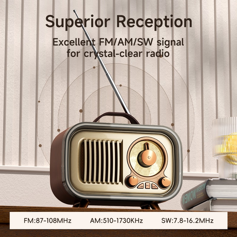 Portable Radio With RGB Mood Light Wireless FM AM SW Radio Vintage Style Party Speaker With Multic 3