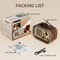 Portable Radio With RGB Mood Light Wireless FM AM SW Radio Vintage Style Party Speaker With Multic 4