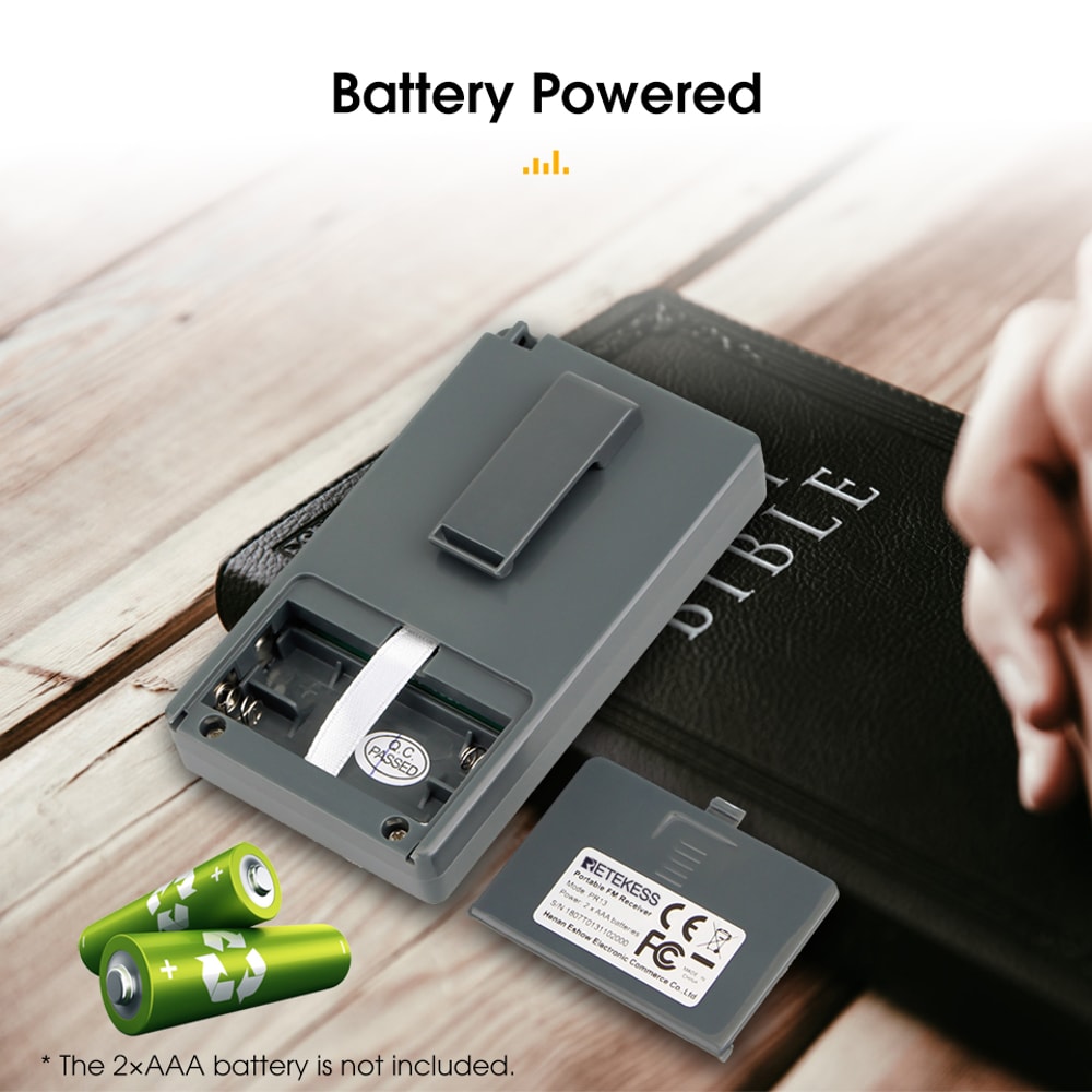 Mini FM Radio Receiver Portable Battery Powered Stereo For Hike Jog Tour Guide 6