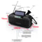 Multi Purpose Emergency Radio Hand Crank USB Rechargeable Solar Powered FM Radio Flashlight 4