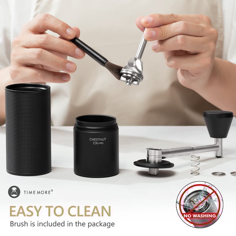 Chestnut Pro Manual Coffee Grinder Portable Hand Espresso Grinder With Foldable Crank Burr Inside 1