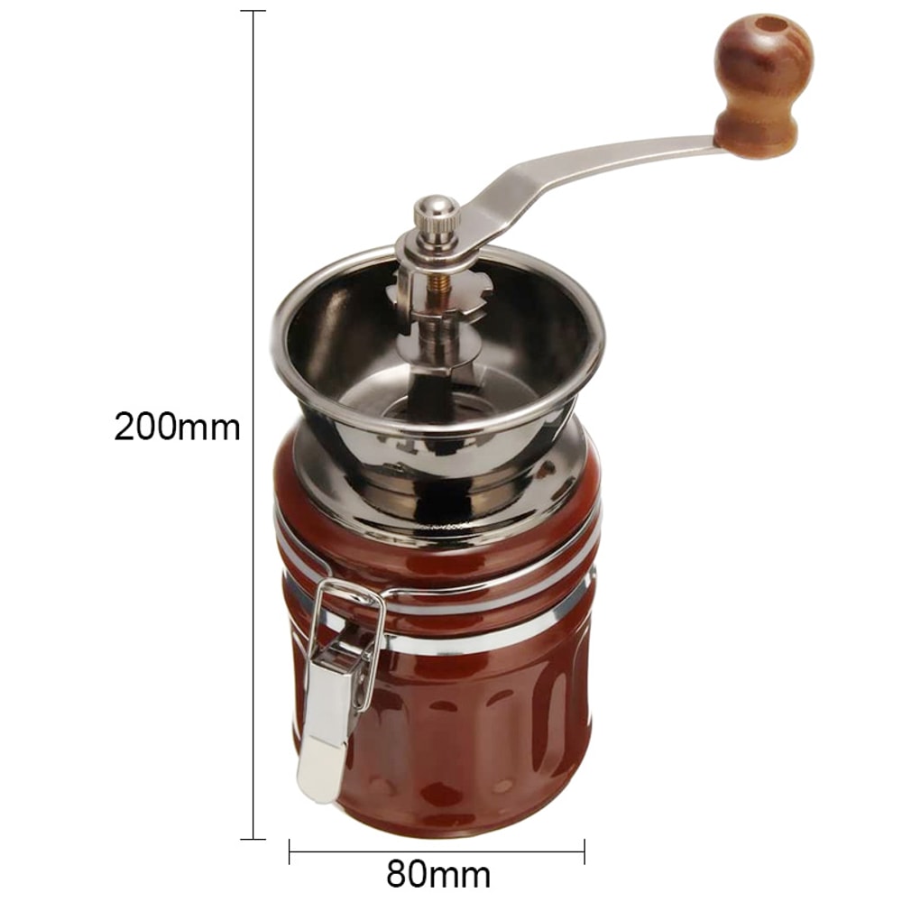 Manual Coffee Grinder Portable Hand Grinder Household Coffee Maker For Tent Camping Bean Mill With 2