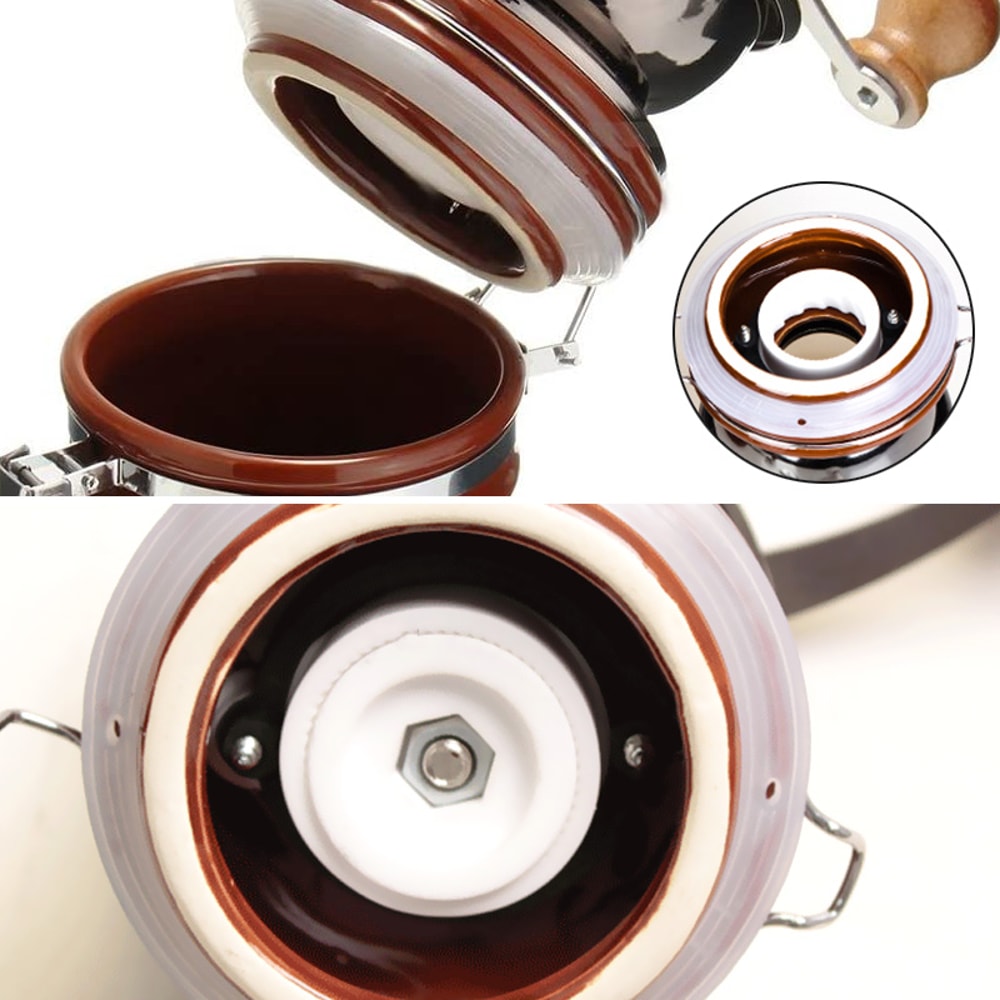 Manual Coffee Grinder Portable Hand Grinder Household Coffee Maker For Tent Camping Bean Mill With 3