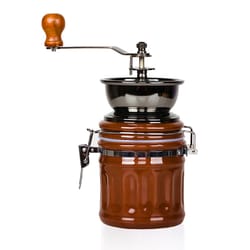 manual coffee grinder portable hand grinder for coffee lovers adjustable steel handle, perfect for home brewing