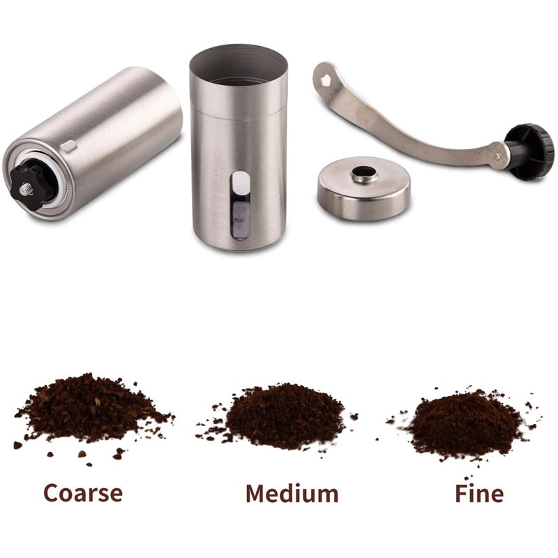 Manual Coffee Grinder Stainless Steel Conical Burr With Hand Crank Adjustable Settings For Precisi 5