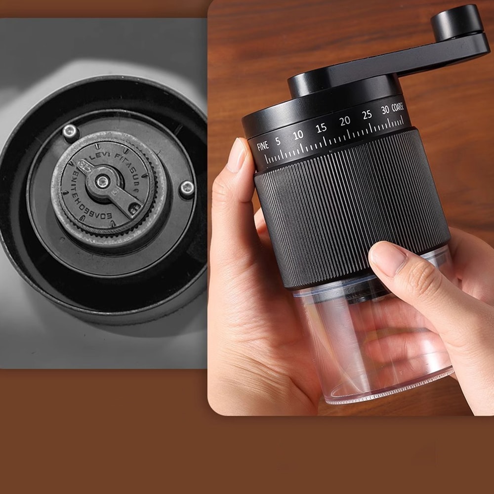 Portable Hand Crank Coffee Bean Grinder Adjustable Speed Rechargeable 1
