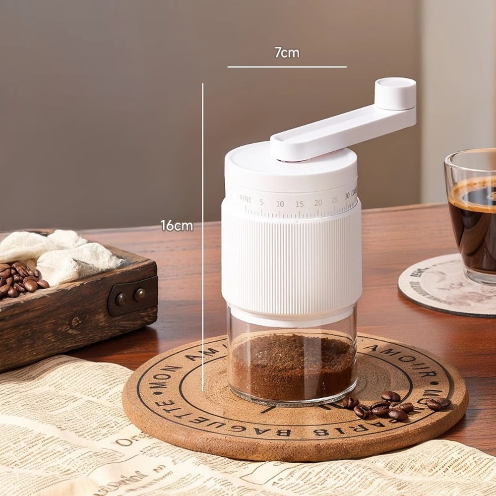 Portable Hand Crank Coffee Bean Grinder Adjustable Speed Rechargeable 6