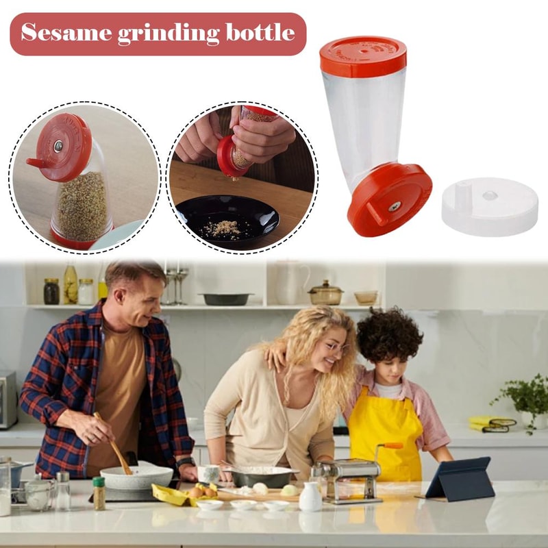 Manual Sesame Grinder With Hand Crank Leak Proof Spice Seed Grinding Tool For Dishes And Rice Noodl 2