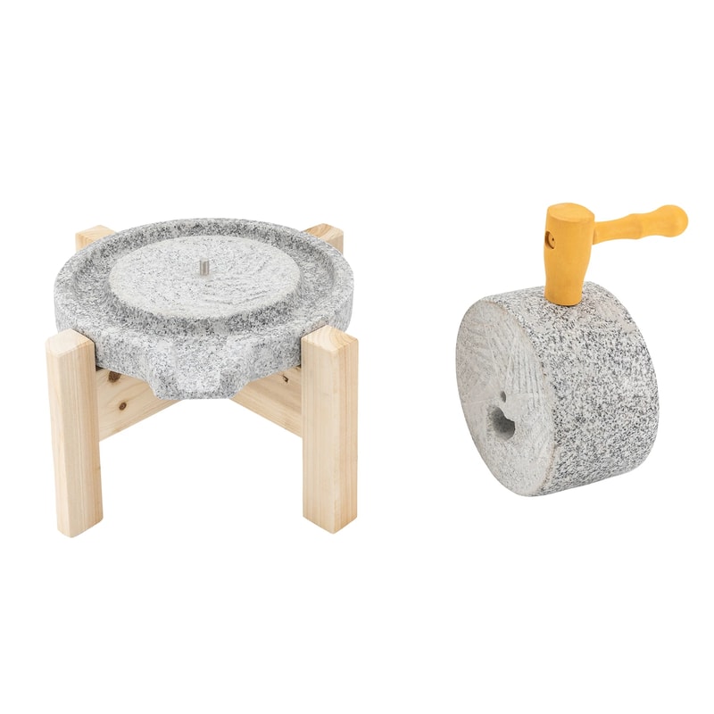 Traditional Handcrafted Natural Hemp Stone Mill Authentic Dry Wet Grain Grinder For Healthy Home C 1