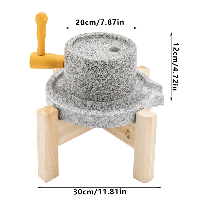 Traditional Handcrafted Natural Hemp Stone Mill Authentic Dry Wet Grain Grinder For Healthy Home C 4