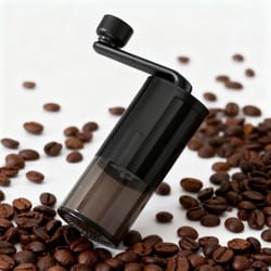 precision manual coffee grinder portable ceramic burr mill for home, travel & camping
