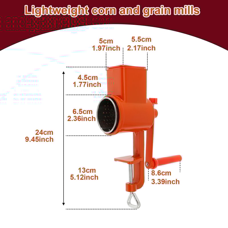 Multi Purpose Manual Grain Mill Hand Crank Food Grinder For Home Flour And Spices 3