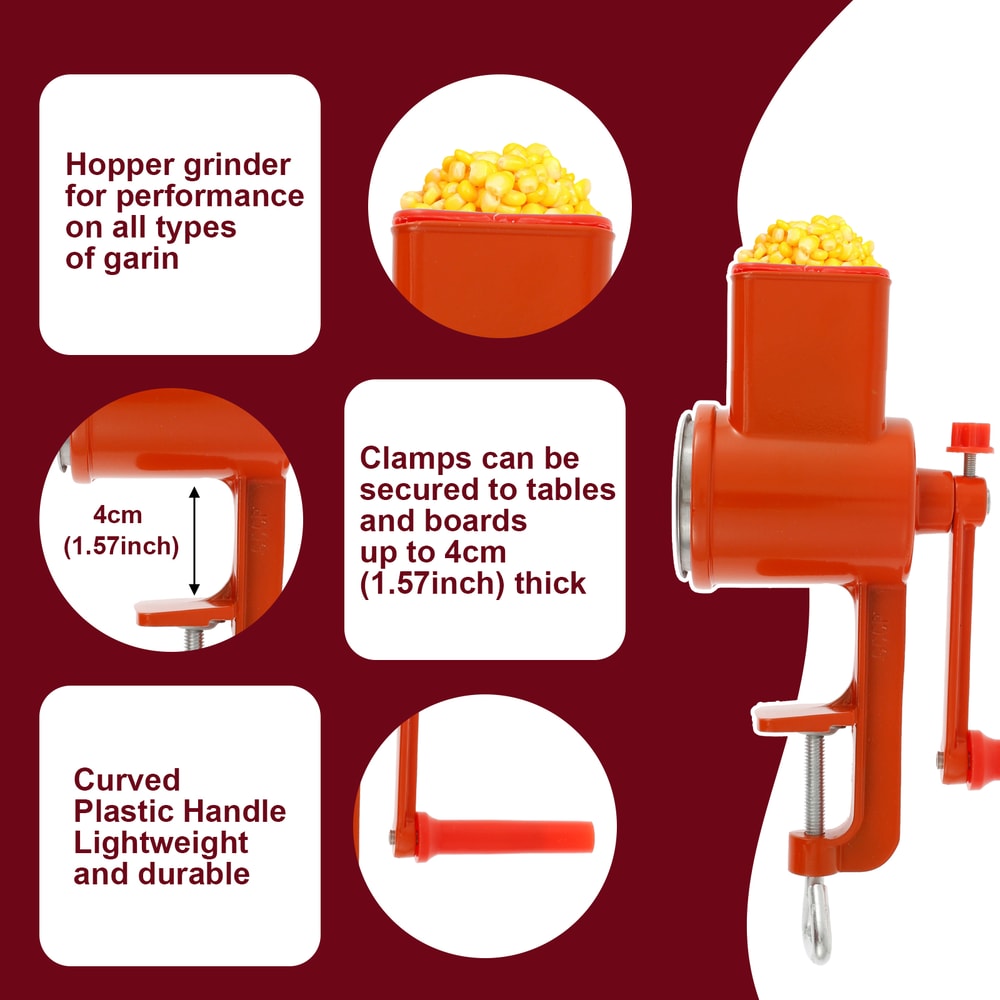 Multi Purpose Manual Grain Mill Hand Crank Food Grinder For Home Flour And Spices 2