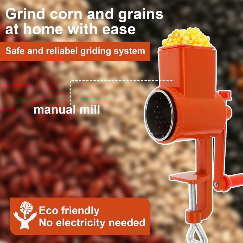 Multi Purpose Manual Grain Mill Hand Crank Food Grinder For Home Flour And Spices 6