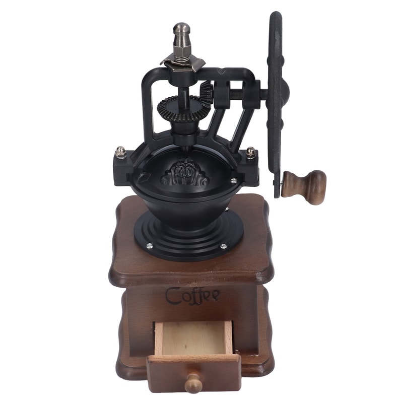 Artisan Retro Manual Coffee Grinder Professional Hand Crank Burr Mill With Adjustable Settings 0