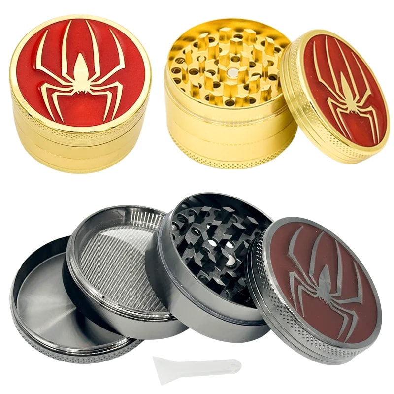 Spider Web Zinc Alloy Herb Grinder Manual Spice Crusher 3