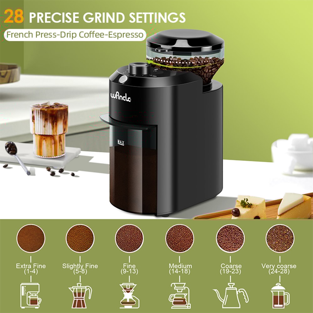 Adjustable Electric Conical Burr Coffee Grinder For Espresso And French Press 1