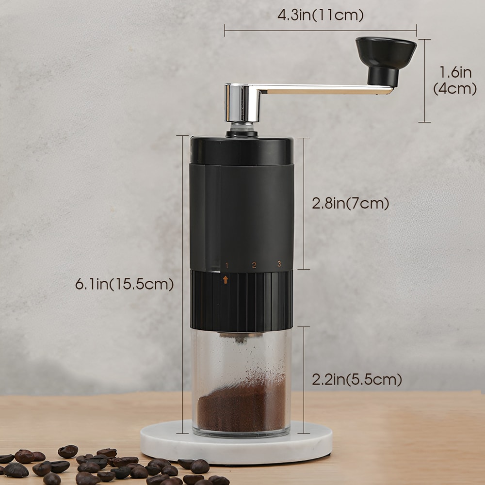 Adjustable Manual Coffee Grinder With Ceramic Burr Visual Chamber 2