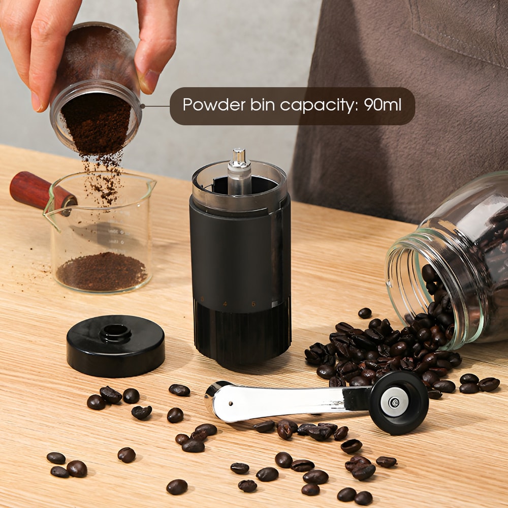 Adjustable Manual Coffee Grinder With Ceramic Burr Visual Chamber 6