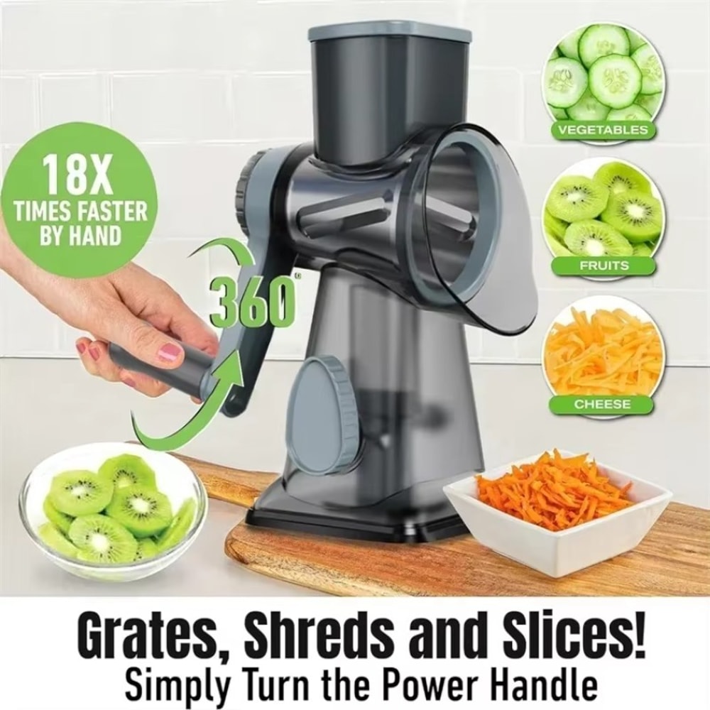 Rotary Cheese Grater With Container Multifunctional Manual Food Slicer Nut Grinder For Vegetables 1