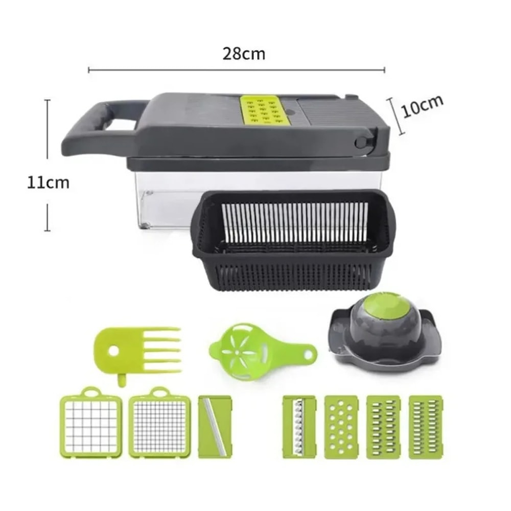 Multi Blade Vegetable Chopper Slicer Manual Food Dicer With Easy Clean Handle 5