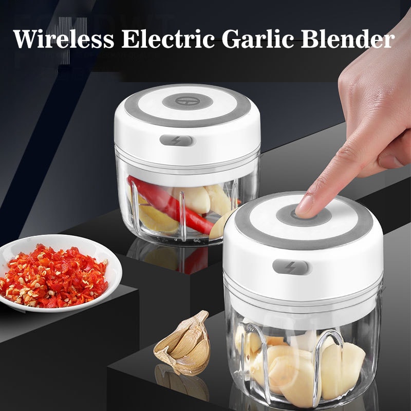 Mini Electric Garlic Chopper USB Rechargeable Portable Food Processor 0