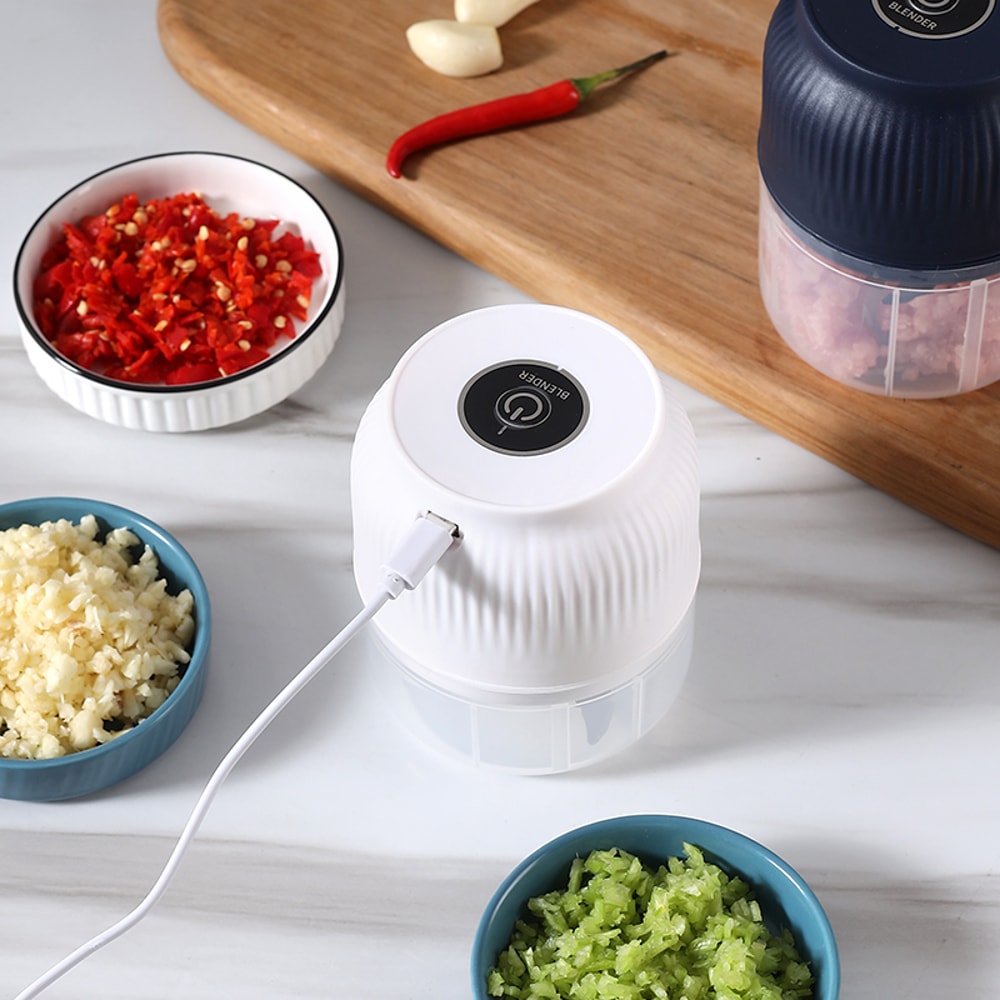 USB Electric Mini Food Chopper Portable Vegetable Meat Grinder 3