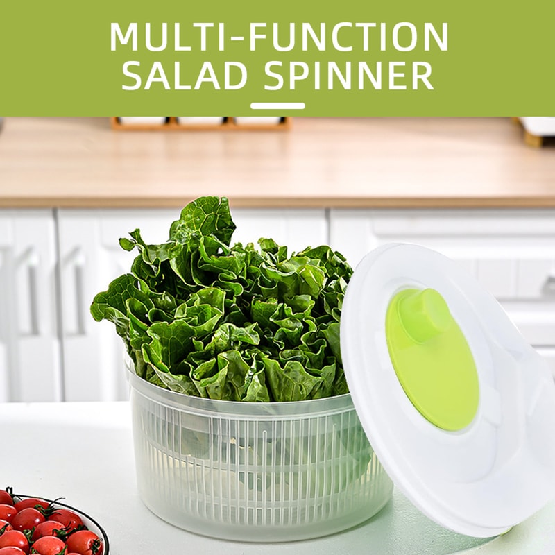 FreshSpin Manual Salad Spinner Vegetable Dehydrator Basket 2
