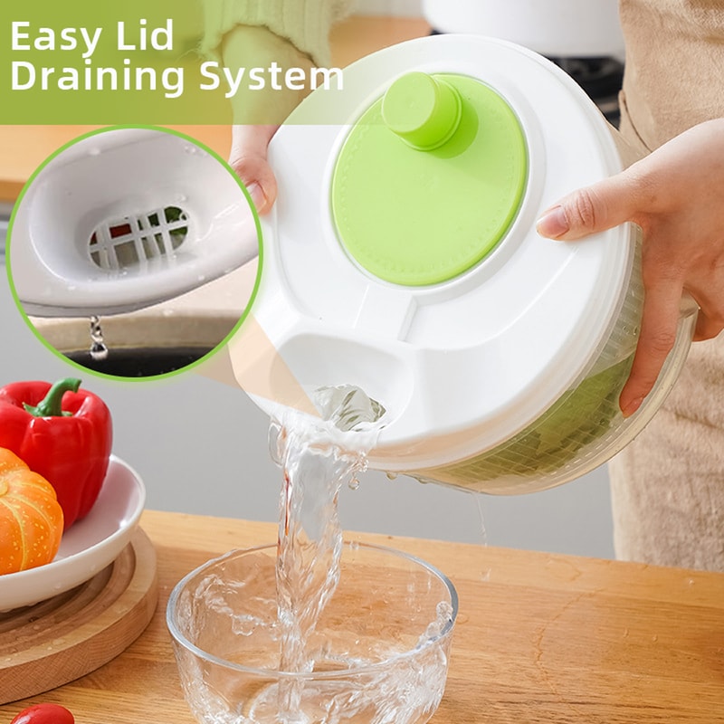 FreshSpin Manual Salad Spinner Vegetable Dehydrator Basket 4