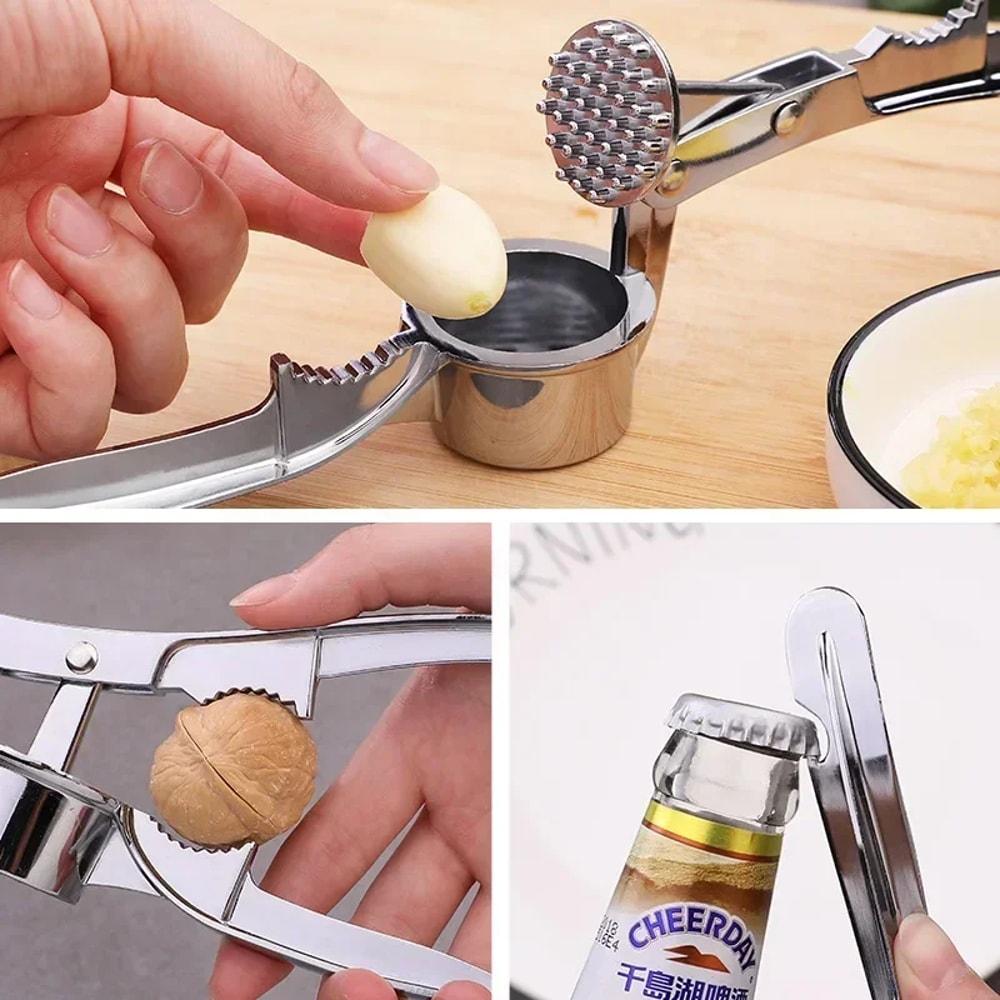 Multifunction Garlic Press Ginger Mincer Nut Crusher Kitchen Tool 7
