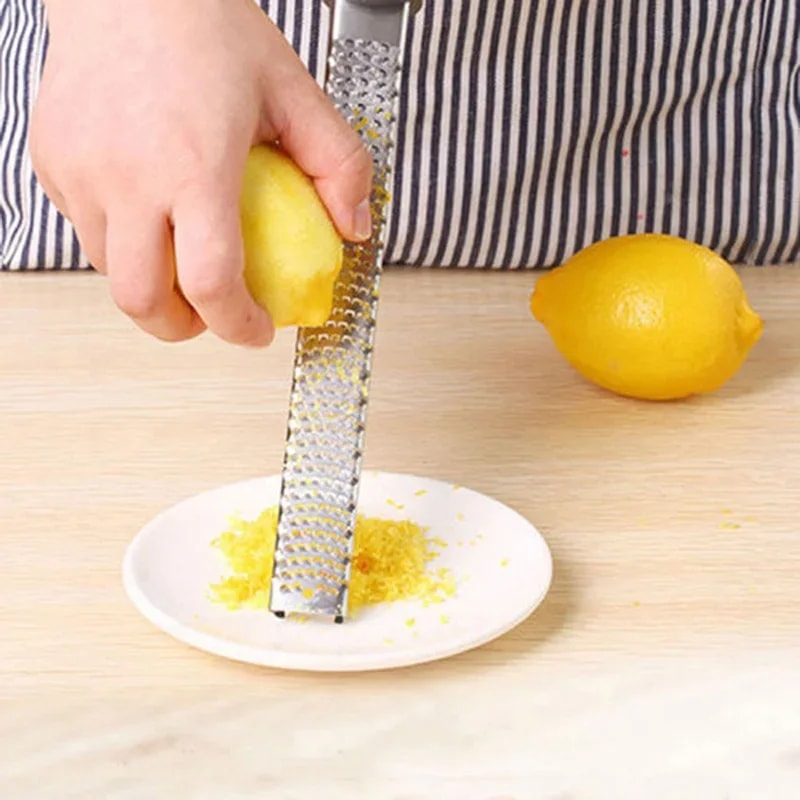 Multi Use Stainless Steel Cheese Grater Lemon Zester Tool For Garlic Citrus Veggies 1