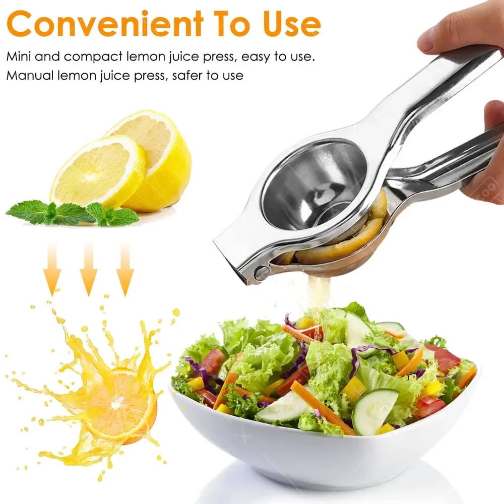 High Pressure Stainless Steel Lemon Squeezer Manual Citrus Juicer Easy Clean 2