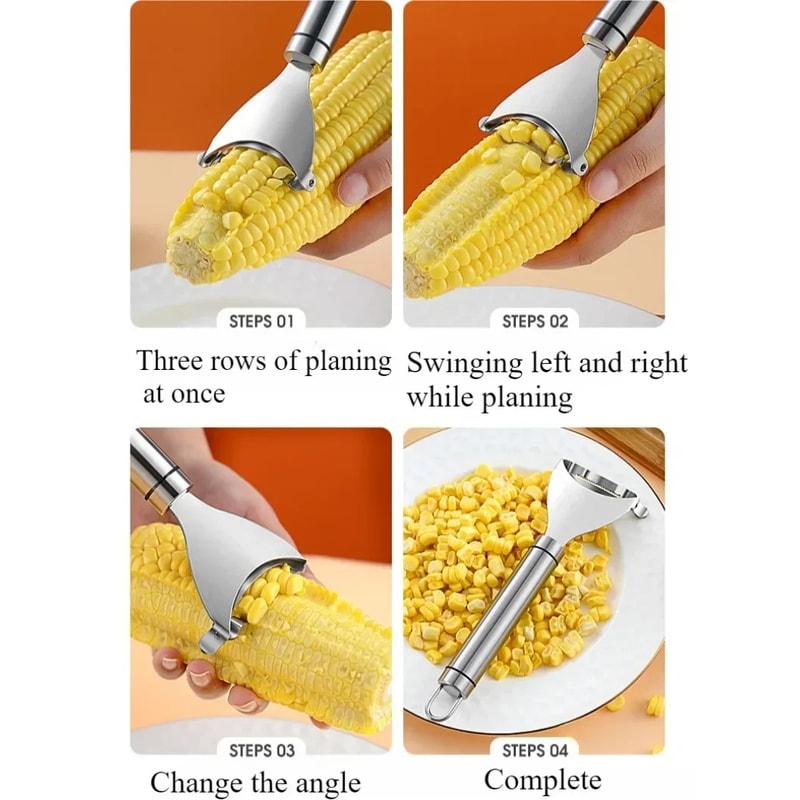 Stainless Steel Corn Stripper Tool Manual Corn Stripper For Fast Kernel Removal 5