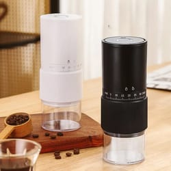 portable electric coffee grinder rechargeable adjustable burr travel coffee grinder