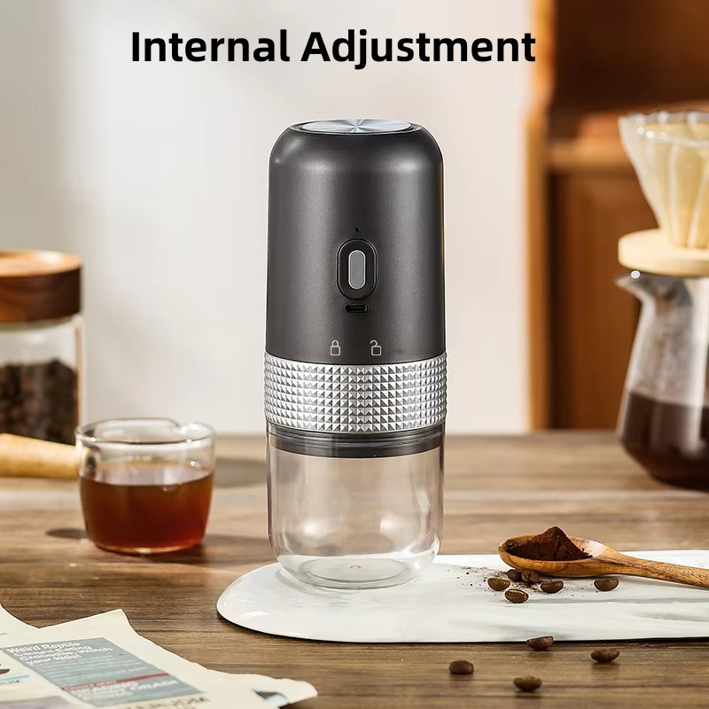 Portable Electric Coffee Grinder Rechargeable Adjustable Burr Travel Coffee Grinder 2