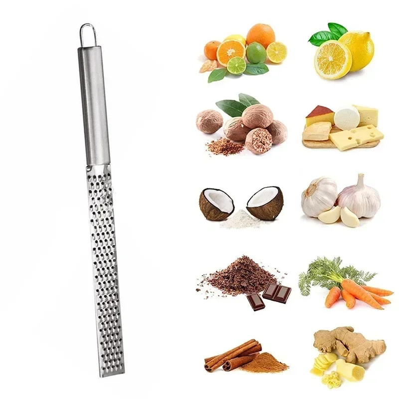 Stainless Steel Grater Lemon Zester Long Handle Cheese Kitchen Tool 3