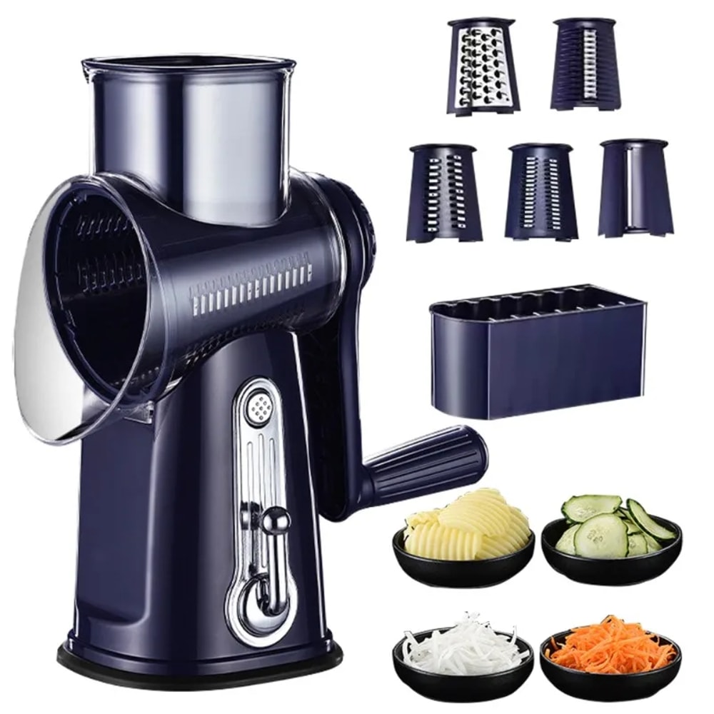 Rotary Cheese Grater Vegetable Slicer Manual Food Shredder 0
