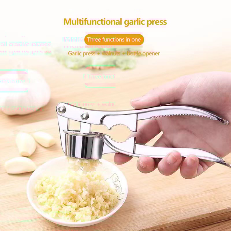 Stainless Steel Garlic Press Mincer Effortless Garlic Press Crusher Tool For Fast Kitchen Prep 2
