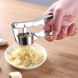 stainless steel garlic press mincer effortless garlic press crusher tool for fast kitchen prep