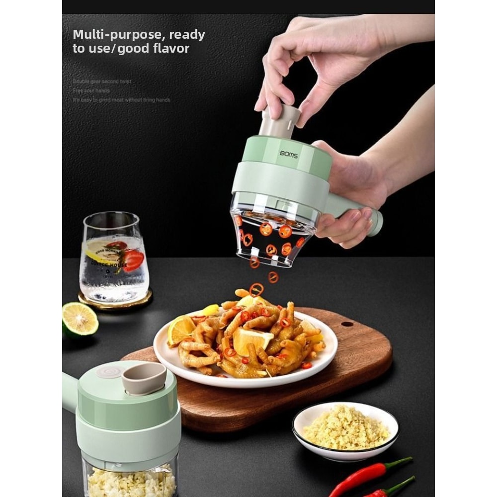 Electric Vegetable Chopper Wireless Garlic Cutter Mini Food Processor 3