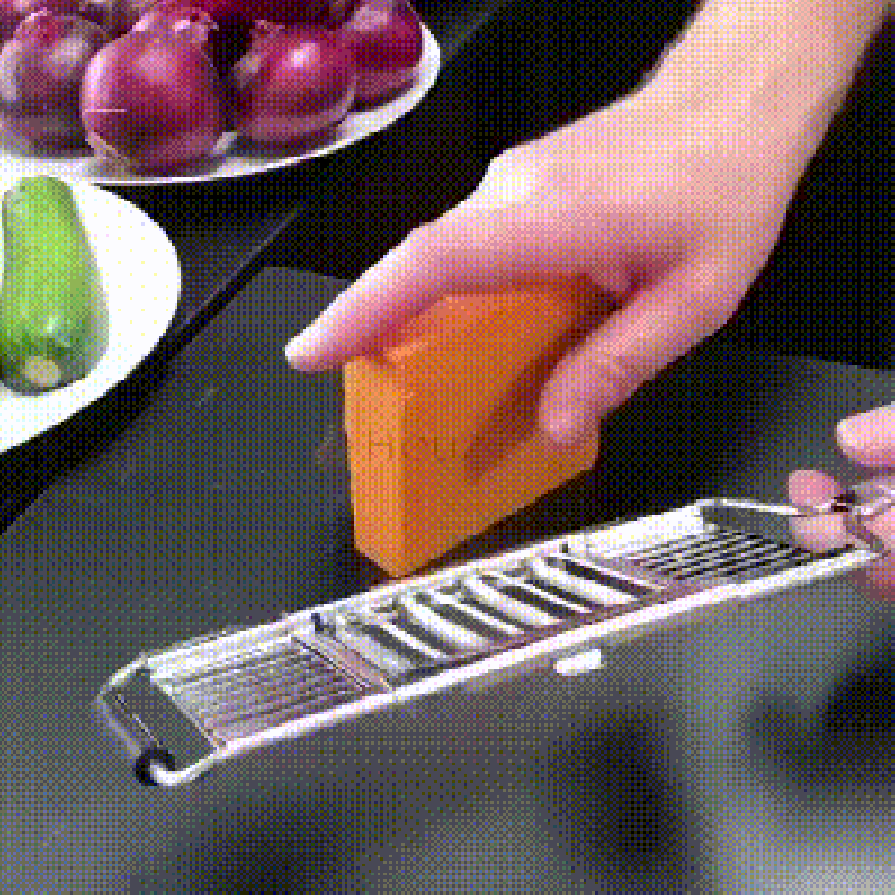 Multi Blade Vegetable Slicer Stainless Steel Mandoline Slicer Manual Food Chopper Set 7