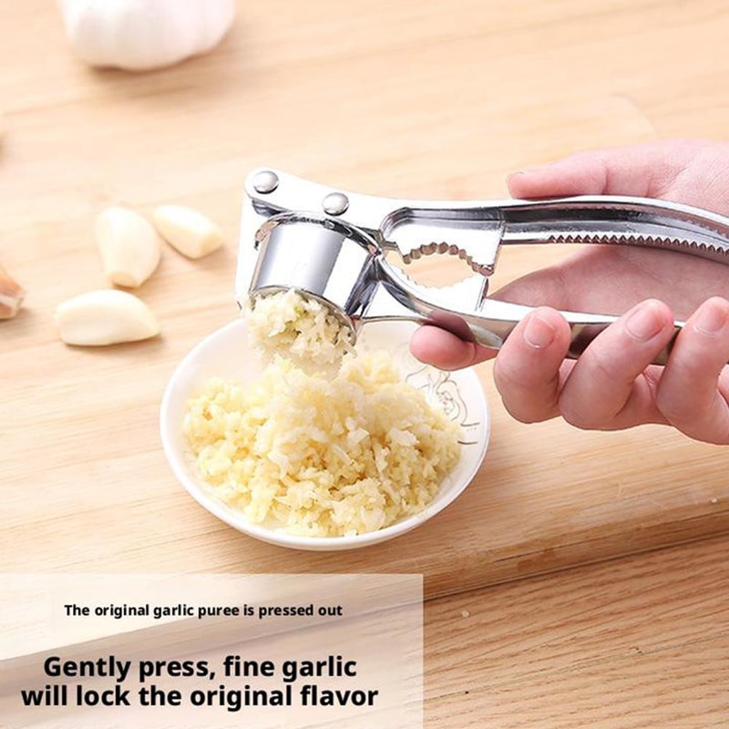 Stainless Steel Garlic Press Crusher Mincer Storage Kitchen Tool 3
