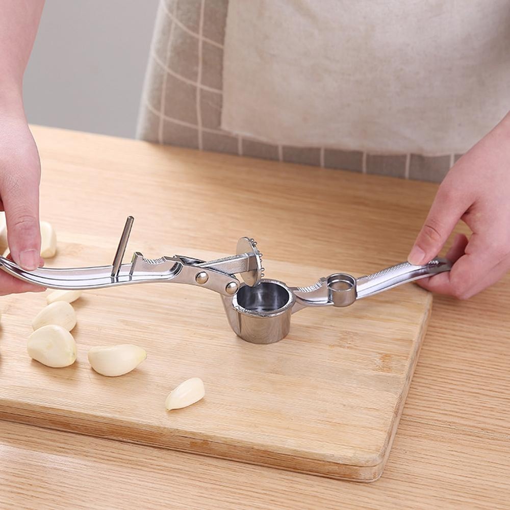 Stainless Steel Garlic Press Crusher Mincer Storage Kitchen Tool 2