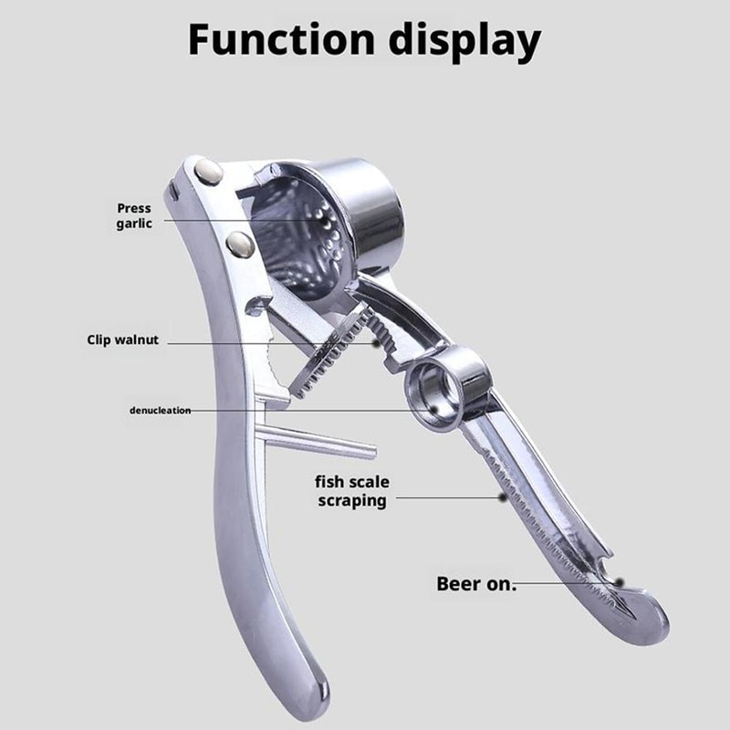 Stainless Steel Garlic Press Crusher Mincer Storage Kitchen Tool 5