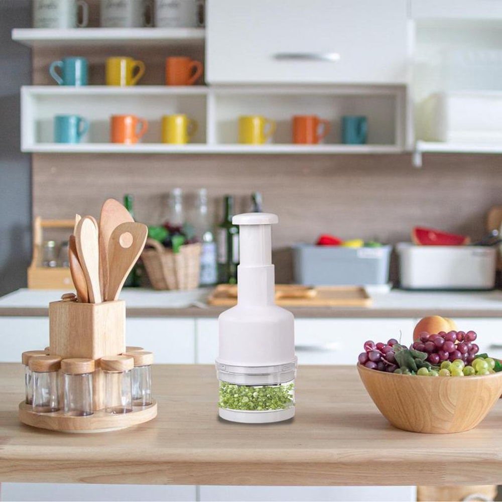 QuickPress Manual Food Chopper Garlic Mincer For Effortless Kitchen Prep 1