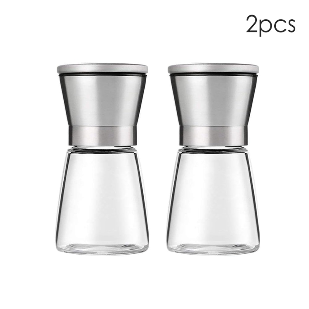 Premium Manual Salt And Pepper Grinder Set Adjustable Stainless Steel Spice Grinder For Kitchen 5