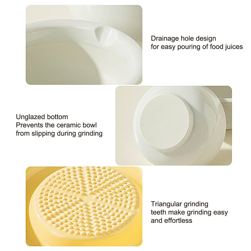 Ceramic Garlic Grater Plate With Juice Spout Hand Grater Dish For Ginger Cheese Lemon 9