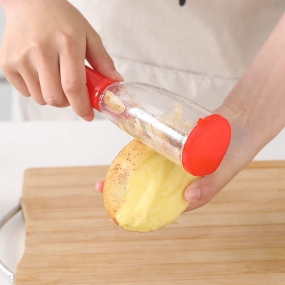 Anti Splash Fruit Peeler With Container Mess Free Kitchen Vegetable Peeler 2